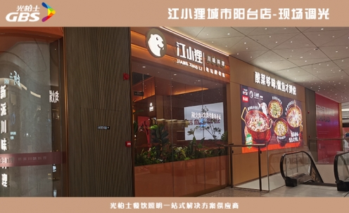 江小狸城市阳台店项目灯光落地效果